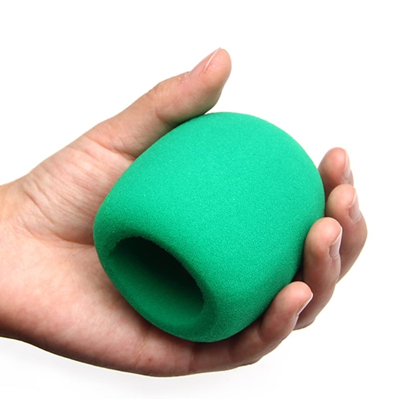 Fielect 2Pcs Microphone Cover Foam Mic Cover Handheld Microphone Windscreen Shield Micro Foam Filter Green for KTV Broadcasting - Image 3